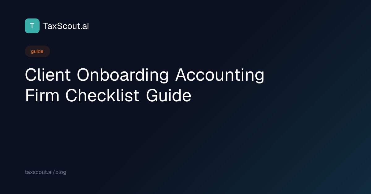 Client Onboarding Accounting Firm Checklist Guide