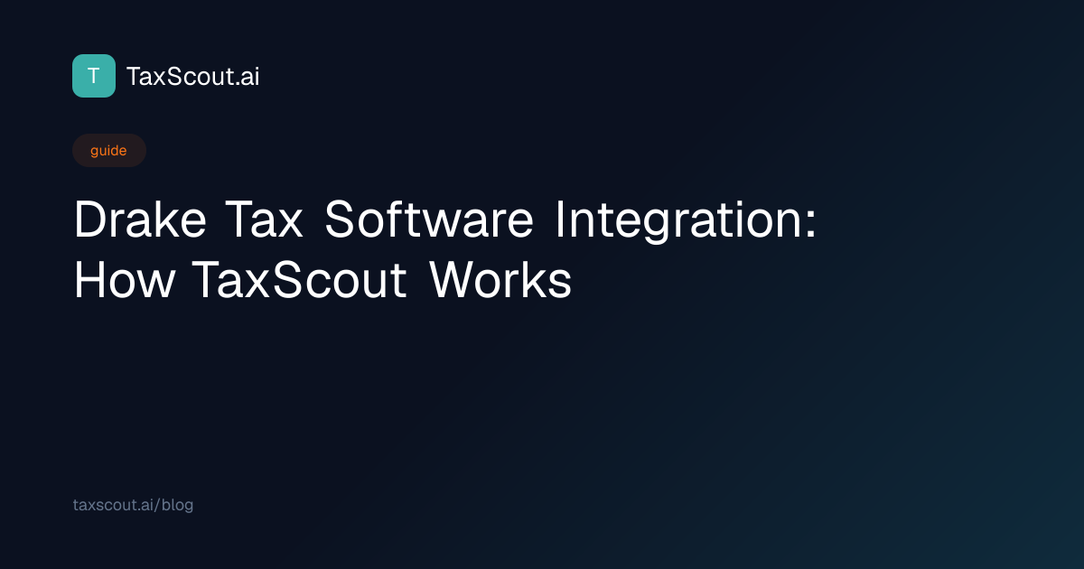 Drake Tax Software Integration: How TaxScout Works