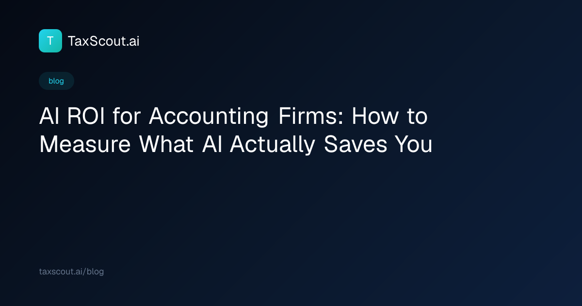 AI ROI for Accounting Firms: How to Measure What AI Actually Saves You