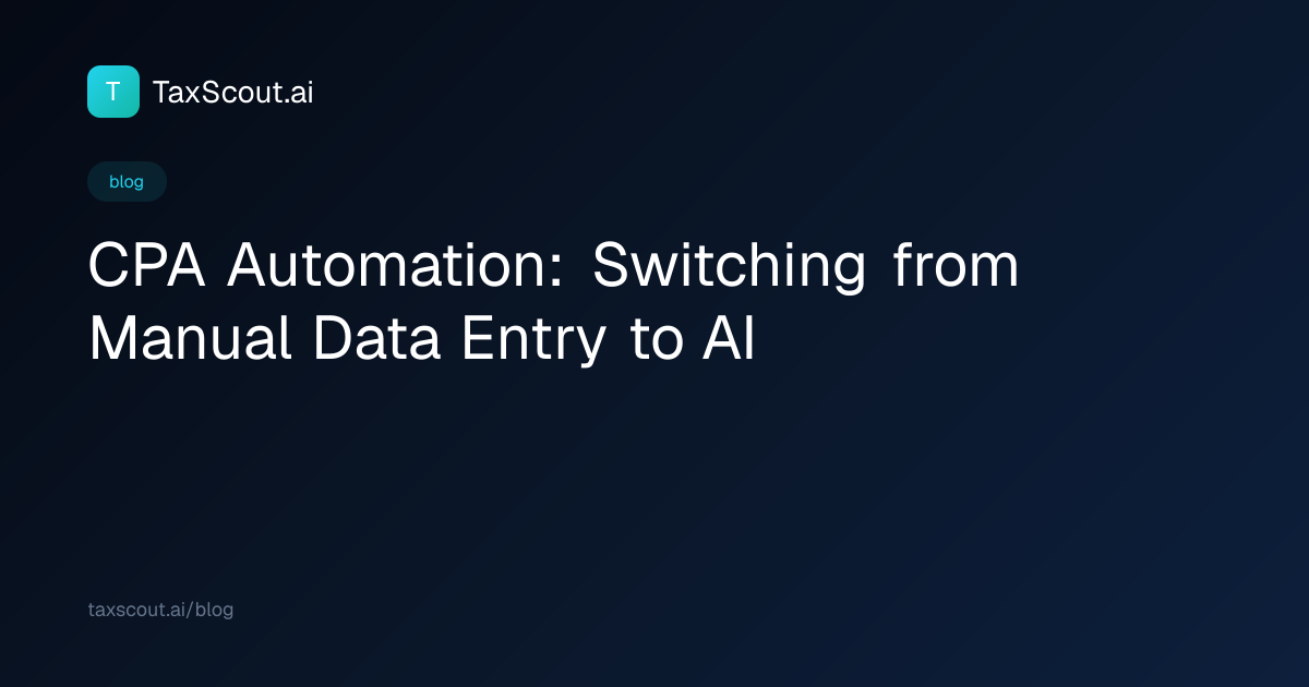 CPA Automation: Switching from Manual Data Entry to AI