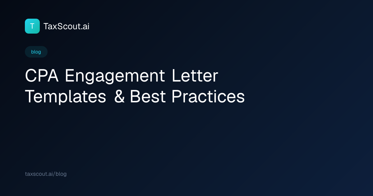 CPA Engagement Letter Templates & Best Practices