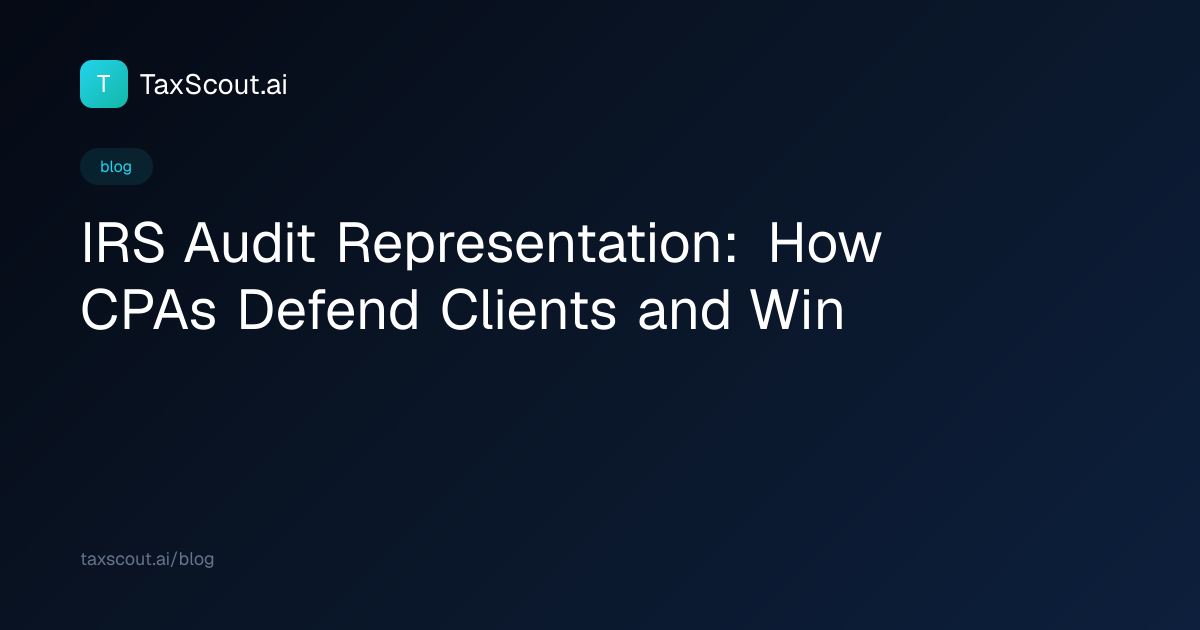 IRS Audit Representation: How CPAs Defend Clients and Win