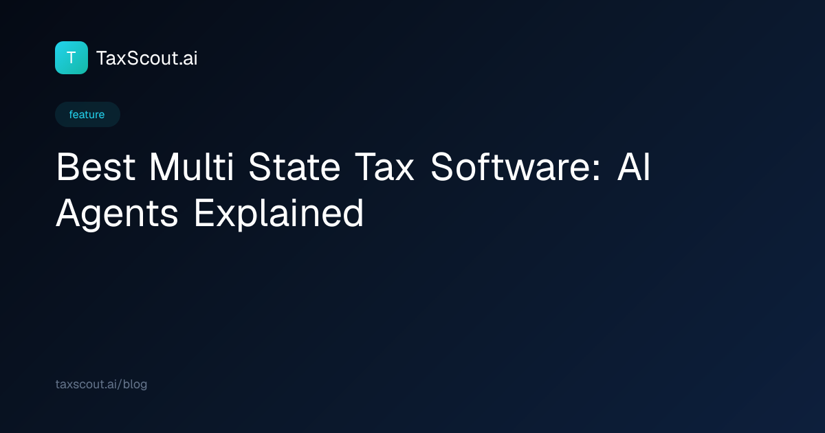 Best Multi State Tax Software: AI Agents Explained