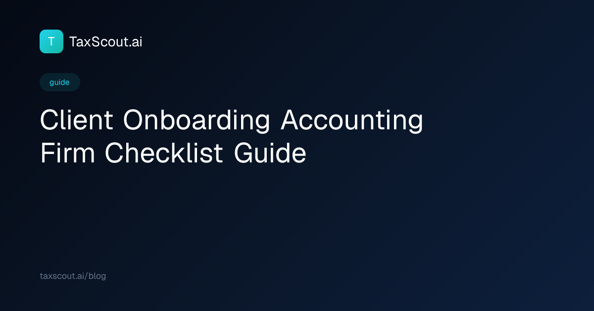 Client Onboarding Accounting Firm Checklist Guide