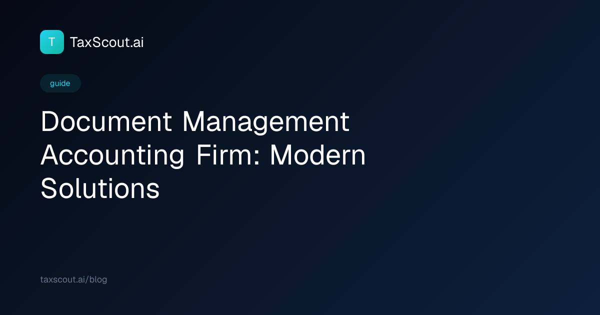 Document Management Accounting Firm: Modern Solutions