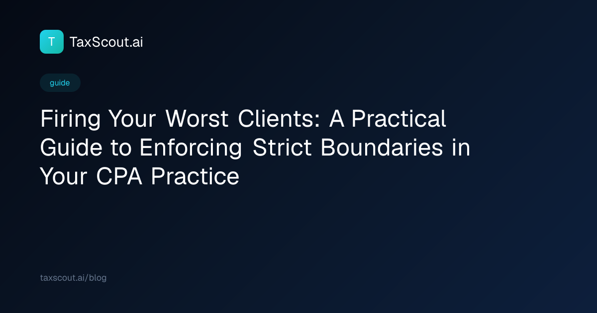 Firing Your Worst Clients: A Practical Guide to Enforcing Strict Boundaries in Your CPA Practice