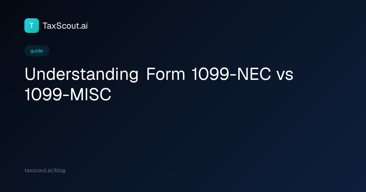 Understanding Form 1099-NEC vs 1099-MISC